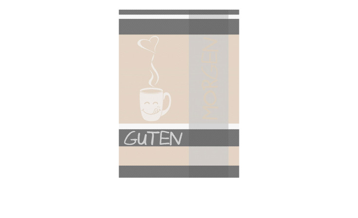 Geschirrtuch 50 x 70 cm in anthrazit mit Aufschrift.