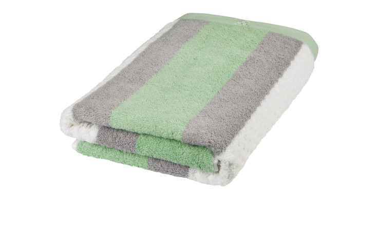 Handtuch Harmony 50 x 100 cm in salbeigrün mit Streifen.