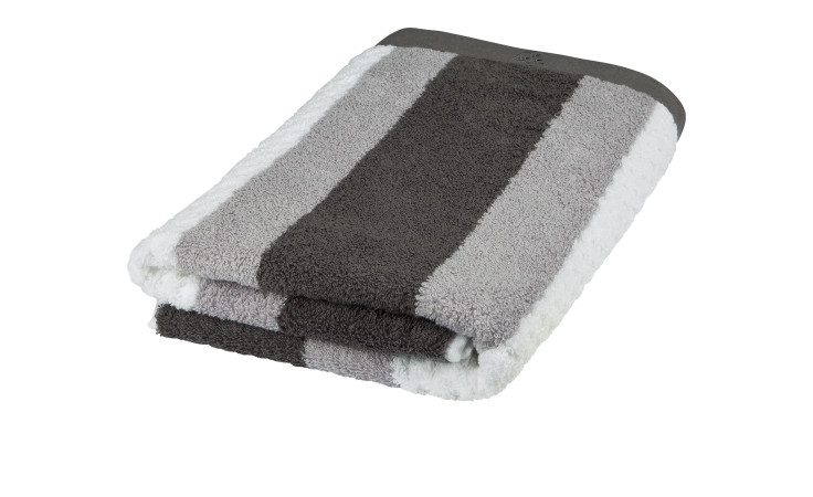Duschtuch Harmony 70 x 140 cm in graphit mit Streifen.