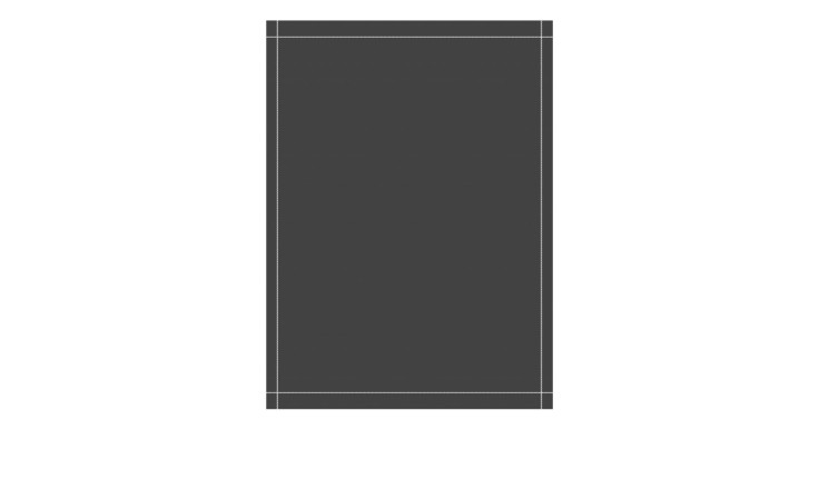 Ein hohes, anthrazitfarbenes Ross-Geschirrtuch 50 x 70 cm mit weißen Rändern und Linien auf weißem Hintergrund.