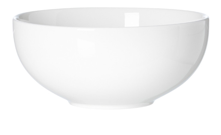 Die Schale Skagen 18 cm von Ritzenhoff & Breker ist eine schlichte weiße Keramikschale auf weißem Grund.