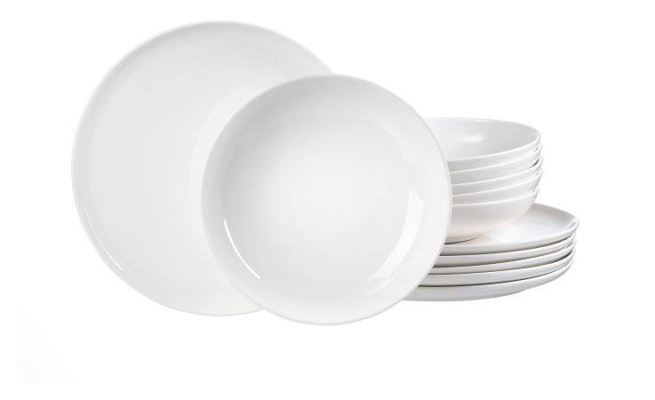 Der Ritzenhoff & Breker Tafel-Service Skagen 12-tlg. ist übersichtlich auf weißem Hintergrund dargestellt.