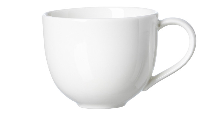 Die Espressotasse Skagen 90 ml von Ritzenhoff & Breker ist eine schlichte weiße Keramiktasse mit Henkel, ideal für die Dekoration.