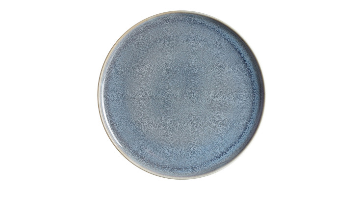 Der Ritzenhoff & Breker Speiseteller Skagen 21,5 cm ist ein runder, beiger Teller mit strukturierter Oberfläche auf weißem Grund.