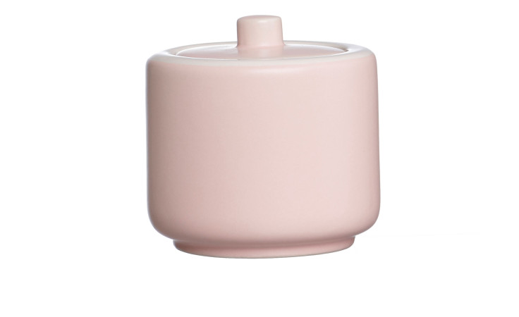 Die Ritzenhoff & Breker Zuckerdose Jasper ist ein charmantes, hellrosa Glas mit Deckel und Henkel, ideal zur Dekoration.