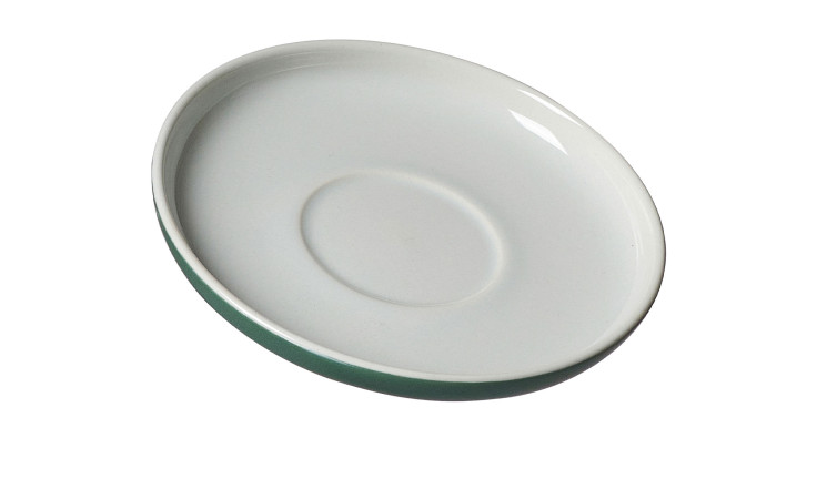 Espressountere Jasper mit einem Durchmesser von ca. 11 cm und in der Farbe Grün und Weiß.