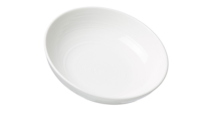 Ritzenhoff & Breker Suppenteller Suomi 20 cm, cremeweißes Porzellan, glatte Oberfläche auf weißem Hintergrund.