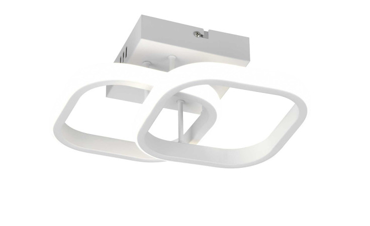 Moderne Reality LED-Deckenleuchte Kasia 24 cm aus Metall mit zwei LED-Ringen, Leuchtmittel inklusive.