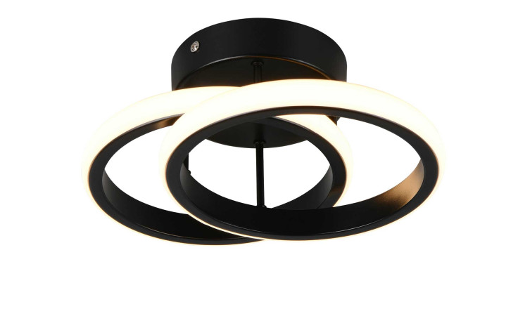 LED-Deckenleuchte Kasia von Reality, 26,5 cm, zwei LED-Ringe, sanftes Weißlicht, Leuchtmittel inklusive.