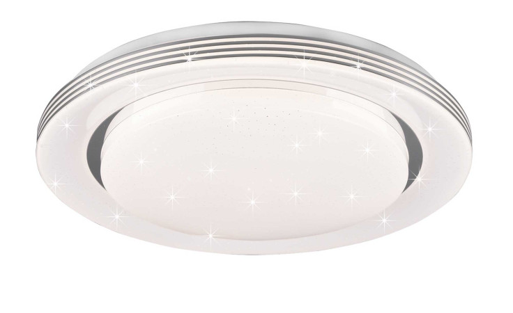 Die Reality LED-Deckenleuchte Atria 38 cm in weiß bietet modernes Design & helles Licht, Leuchtmittel inklusive.