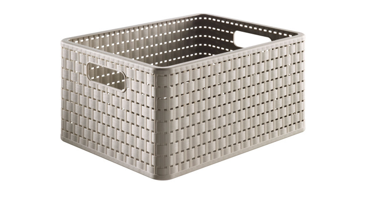 Korb Country A4 18 l aus Kunststoff in beige.