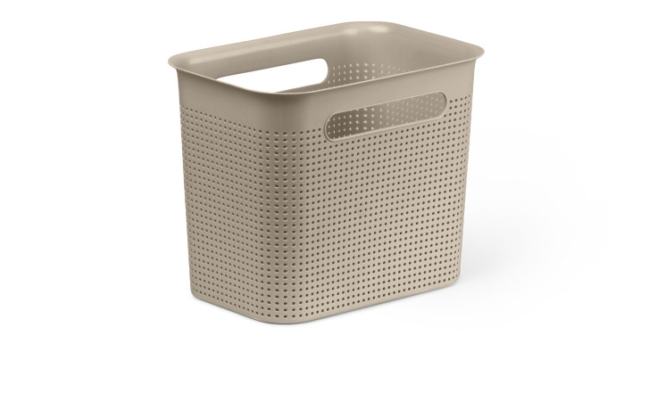 Box Brisen 18 x 21,1 x 26,2 cm aus Kunststoff in beige.