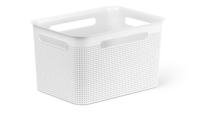 Box Brisen 26,2 x 21,1 x 36 cm aus weißem Kunststoff.