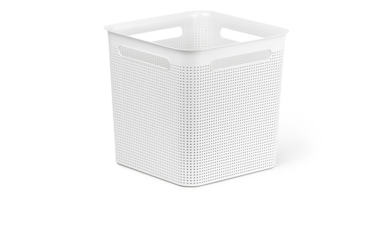 Box Brisen 29,1 x 28,1 x 29,1 cm aus weißem Kunststoff.