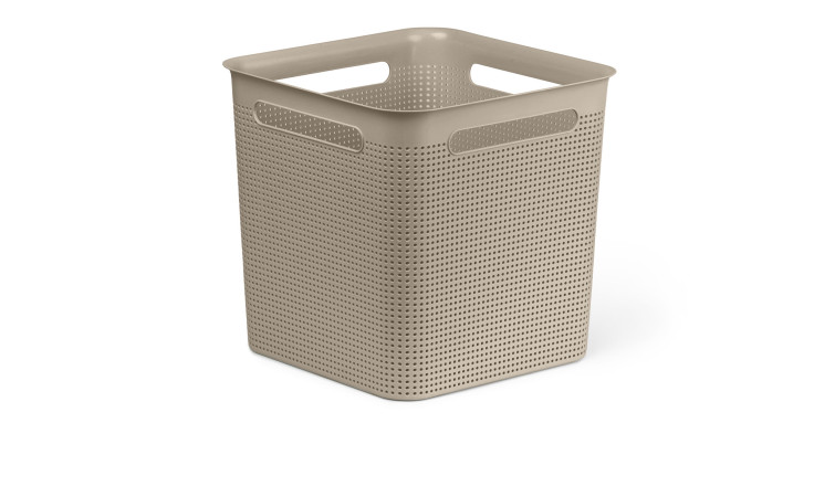 Box Brisen 29,1 x 28,1 x 29,1 cm aus Kunststoff in beige.