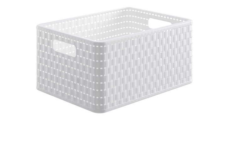 Korb Country A4 18 l aus weißem Kunststoff.