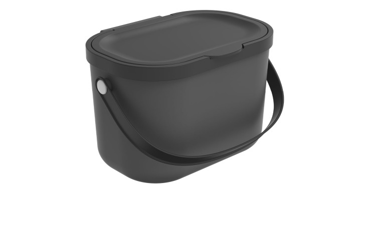 Bioabfallbehälter Albula 3,2 l aus Kunststoff in anthrazit.