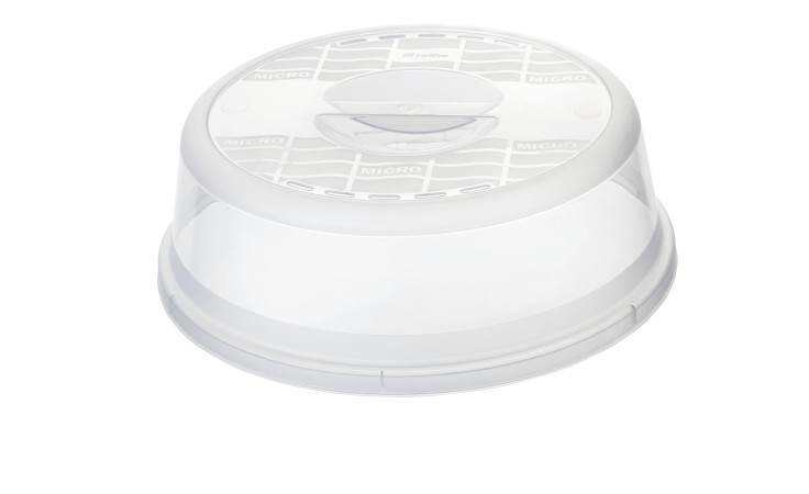 Mikrowellen-Abdeckhaube Basic 30 cm aus transparentem Kunststoff.
