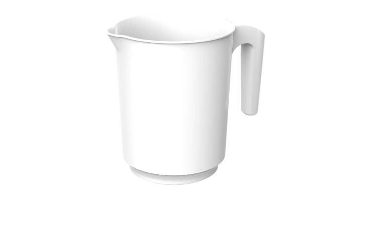 Rührbecher Fresh 1,5 l aus weißem Kunststoff.