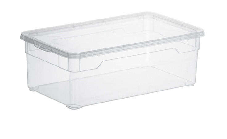 Aufbewahrungsbox Clear 5 l aus transparentem Kunststoff.