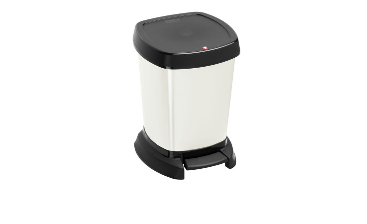 Kosmetikeimer Paso 6 l aus weißem und schwarzem Kunststoff.