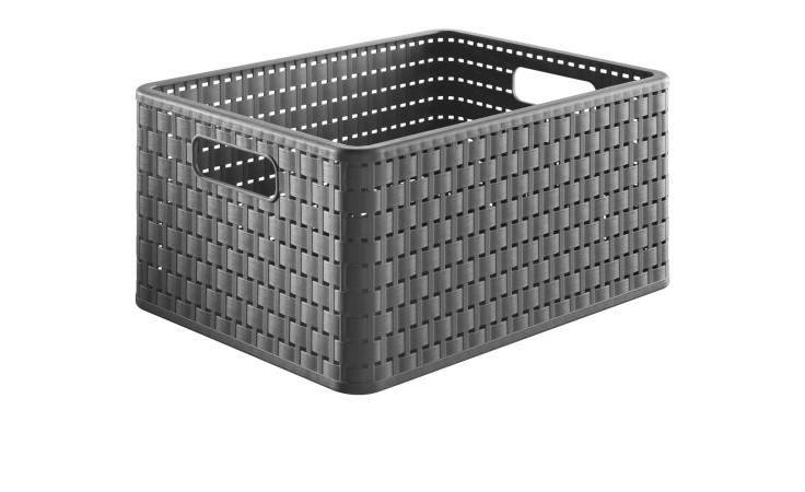 Korb Country A4 18 l aus Kunststoff in anthrazit.