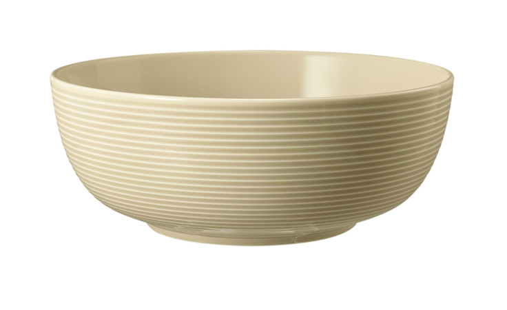 Foodbowl Beat 20,4 cm aus Porzellan in Sandbeige.