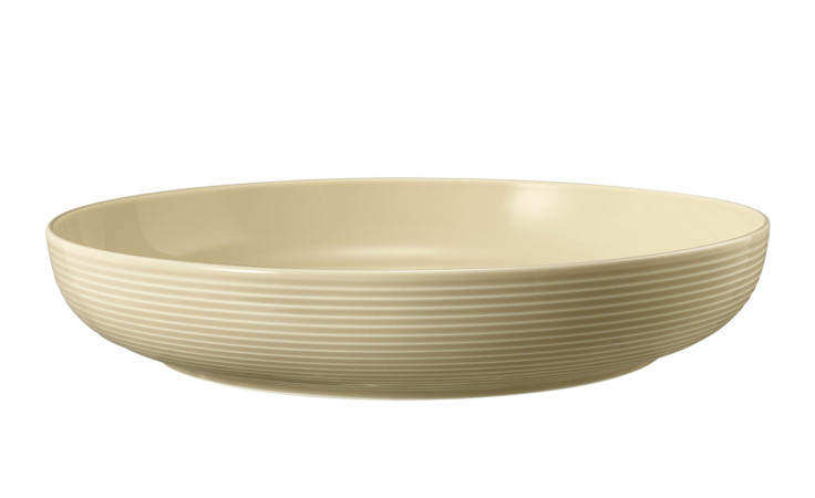 Foodbowl Beat 28,2 cm aus Porzellan in Sandbeige.