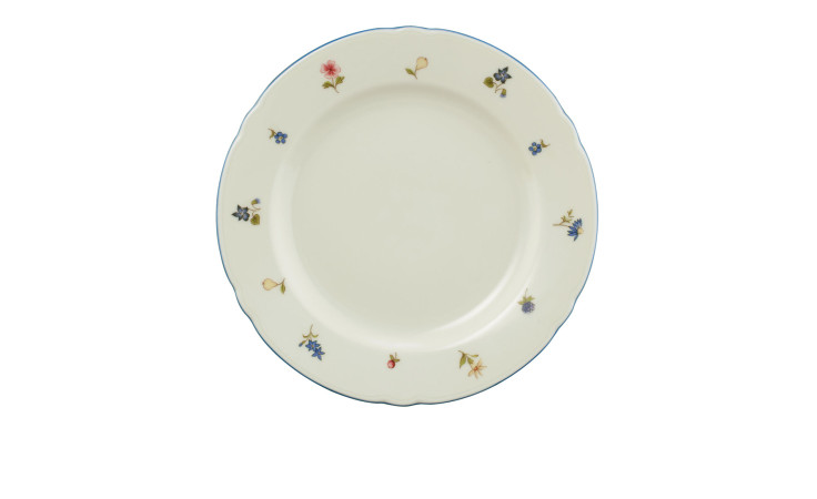 Frühstücksteller Marieluise 20 cm aus Porzellan mit floralem Motiv.
