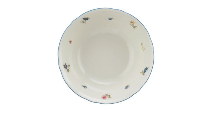 Dessertschale Marieluise 15 cm aus Porzellan mit floralem Motiv.