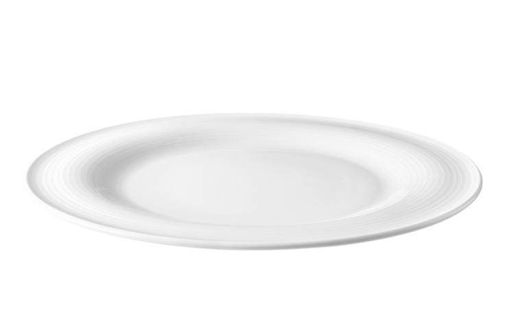 Speiseteller Beat 27,7 cm aus weißem Porzellan.