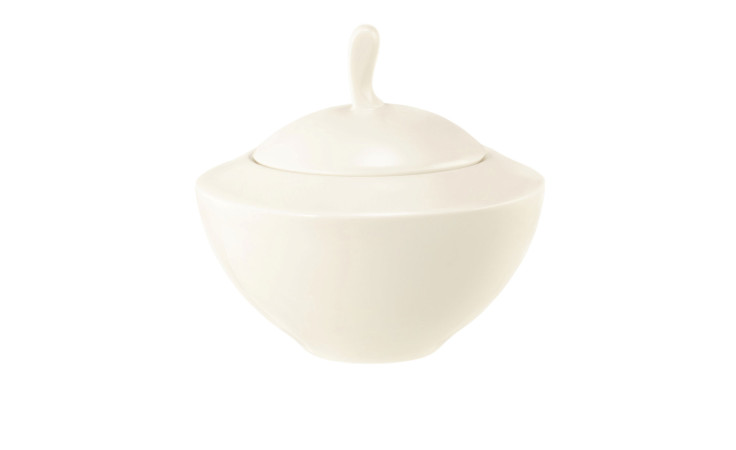 Zuckerdose Medina 11,1 cm aus Porzellan in beige.