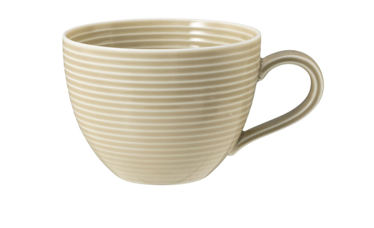 Kaffeetasse Beat 260 ml aus Porzellan in Sandbeige.