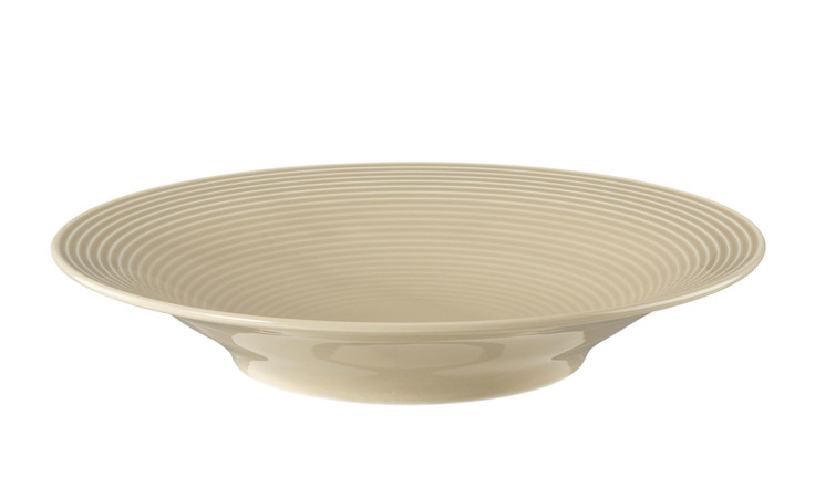 Suppenteller Beat 22,5 cm aus Porzellan in Sandbeige.
