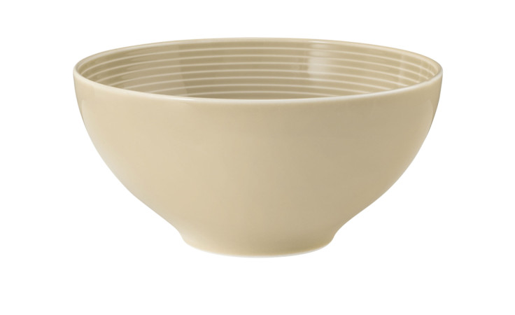 Schüssel Beat 15,7 cm aus Porzellan in Sandbeige.