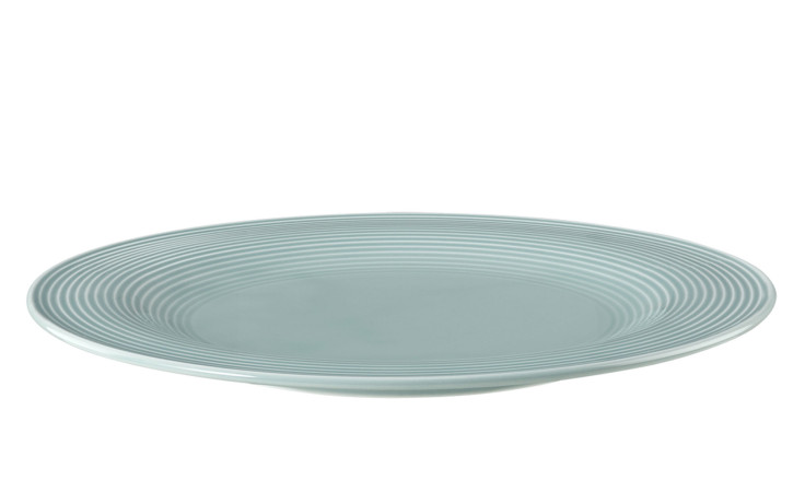 Speiseteller Beat 27,7 cm aus Porzellan in Arktisblau.