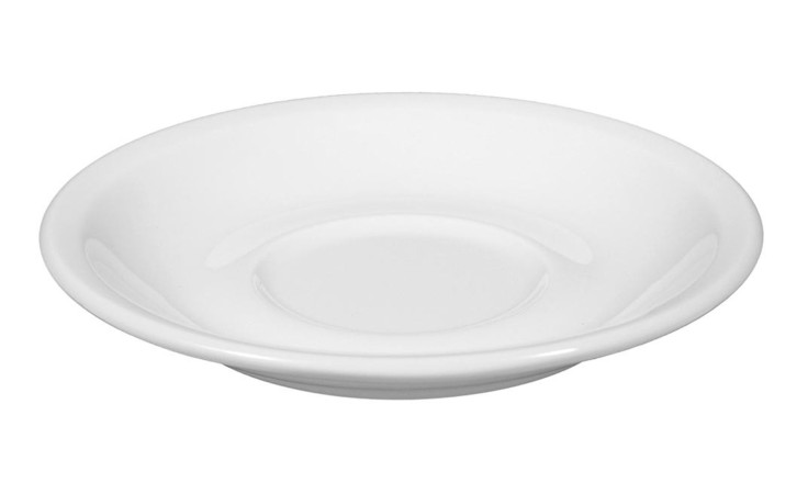 Kaffeeuntertasse Compact 15 cm aus weißem Porzellan.