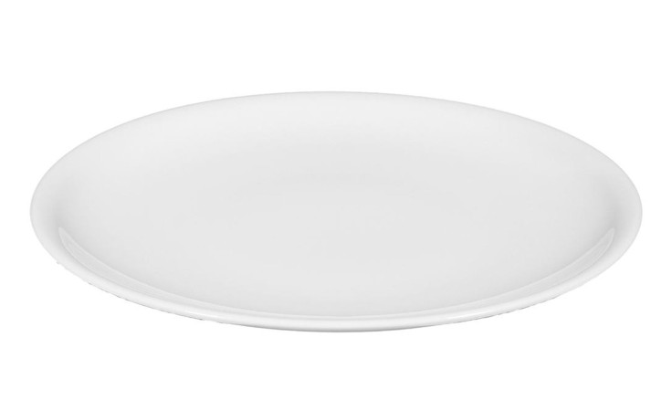 Speiseteller Compact 25,4 cm aus weißem Porzellan.