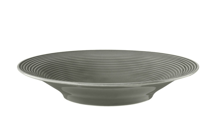 Suppenteller Beat 22,5 cm aus Porzellan in Perlgrau.