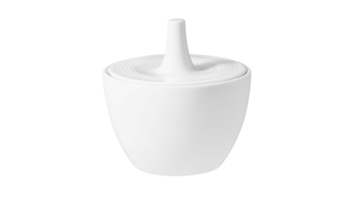 Zuckerdose Beat 270 ml aus weißem Porzellan.