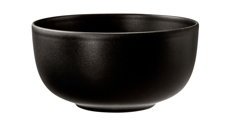 Foodbowl Beat 17,5 cm aus schwarzem Porzellan.