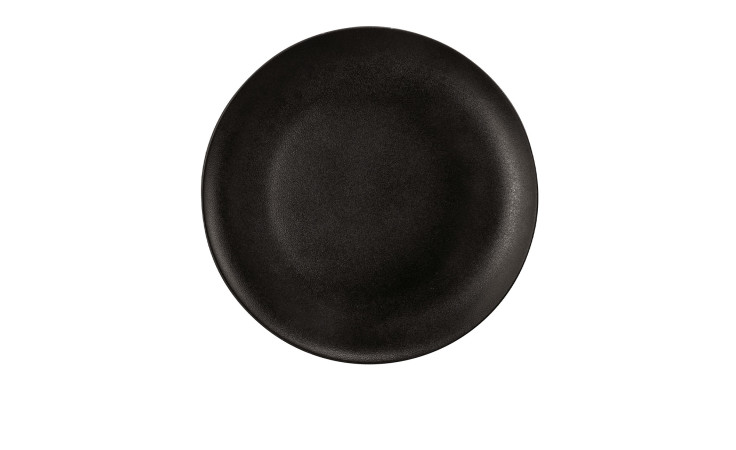 Frühstücksteller Liberty 22,5 cm aus schwarzem Porzellan.