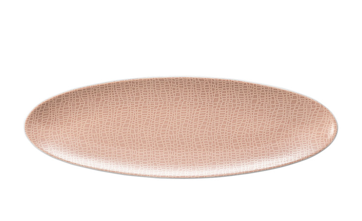 Servierplatte Life 35,3 cm aus Porzellan in rosa.