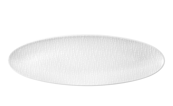 Servierplatte Life 35,3 cm aus weißem Porzellan.