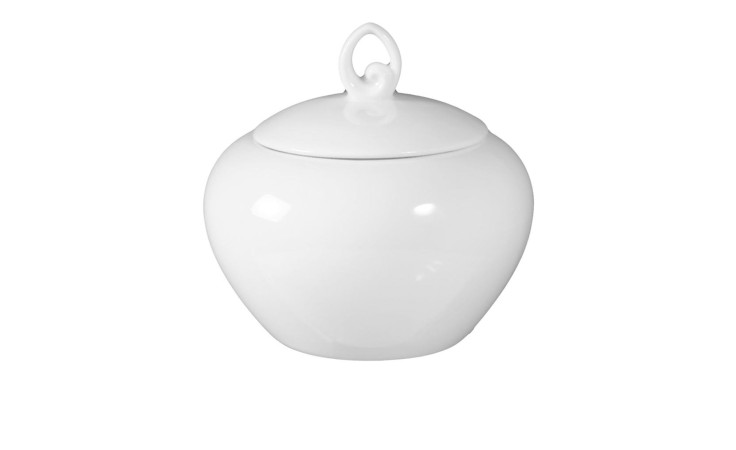 Zuckerdose Rondo/Liane 230 ml aus weißem Porzellan.