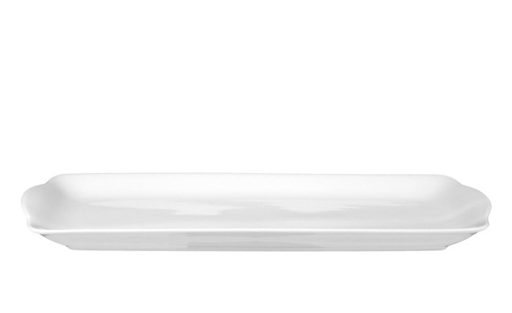 Kuchenplatte Rondo/Liane aus weißem Porzellan.