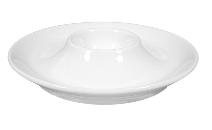 Eierbecher Rondo/Liane aus weißem Porzellan.