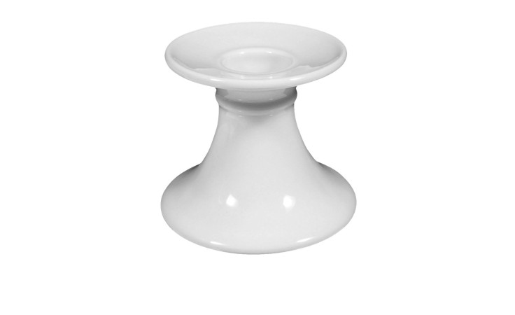 Kerzenleuchter Rondo/Liane 7,5 cm aus weißem Porzellan.