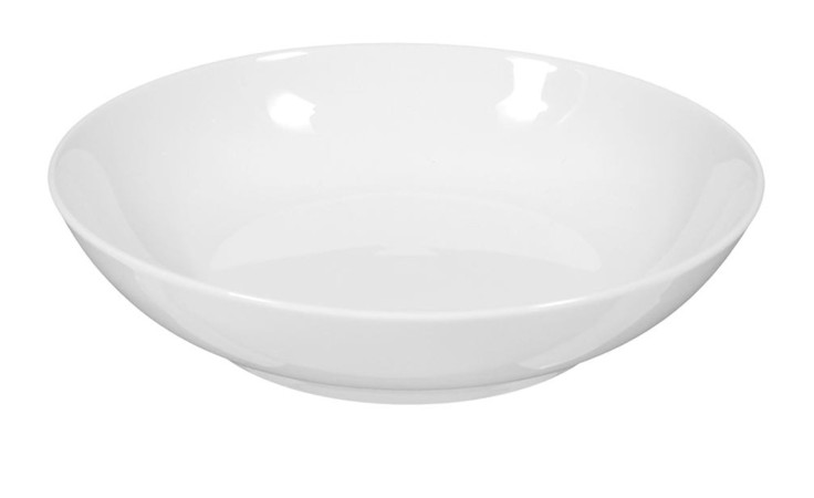 Salatschale Rondo/Liane 16,3 cm aus weißem Porzellan.
