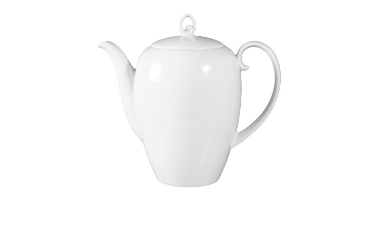Kaffeekanne Rondo/Liane 1,2 l aus weißem Porzellan.